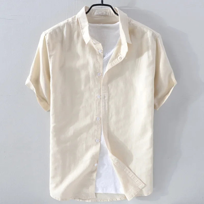 Men’s Casual Pure Linen Shirt