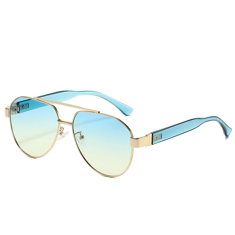 Vintage Double Bridge Pilot Sunglasses