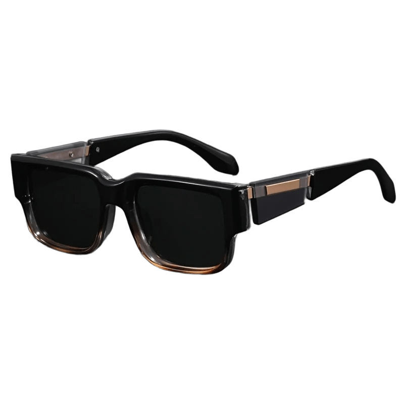 Men's Punk Style Sunglasses – Rectangular, Thick Frame