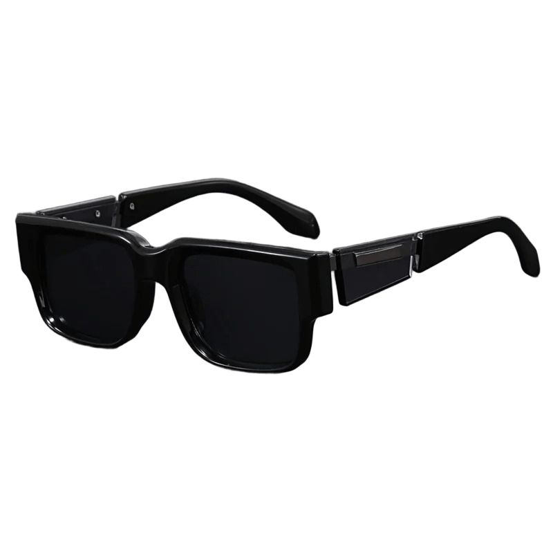 Men's Punk Style Sunglasses – Rectangular, Thick Frame