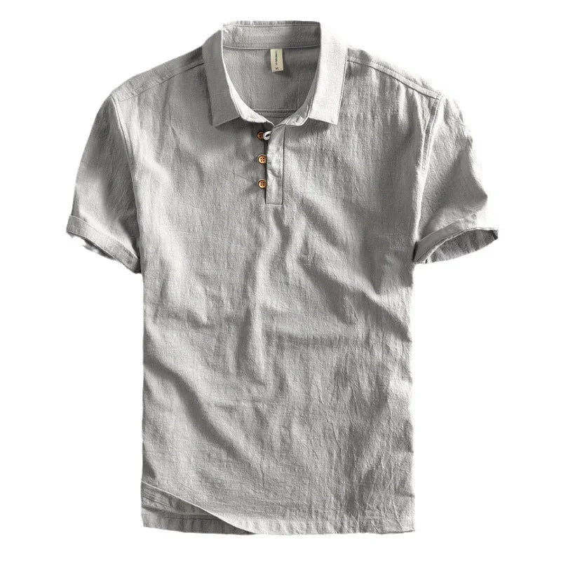 Men's Slim Fit Linen Hoodie Shirt