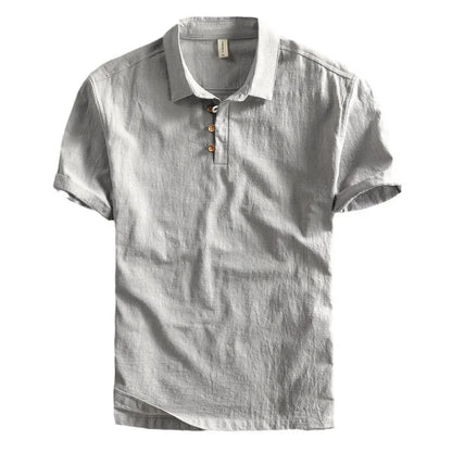 Men's Slim Fit Linen Hoodie Shirt