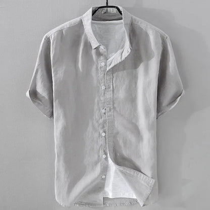 Men’s Casual Pure Linen Shirt