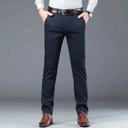 Men's Casual Straight-Leg Trousers – Comfort and Versatility
