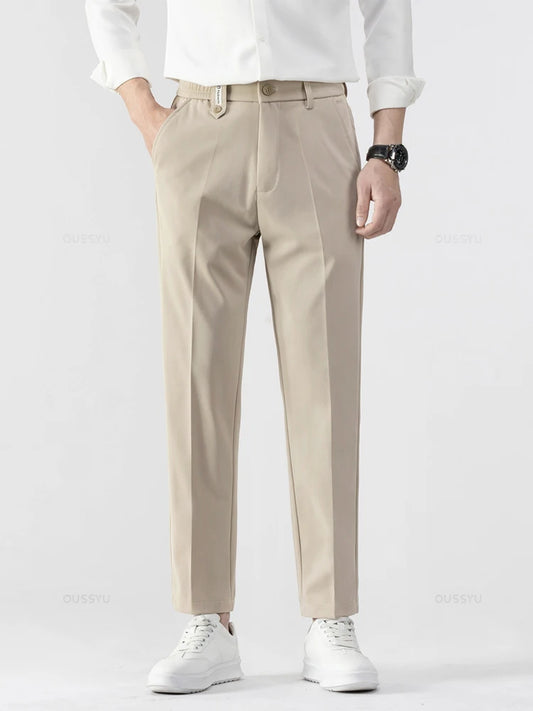 Men's Formal Trousers with Elasticated Waist