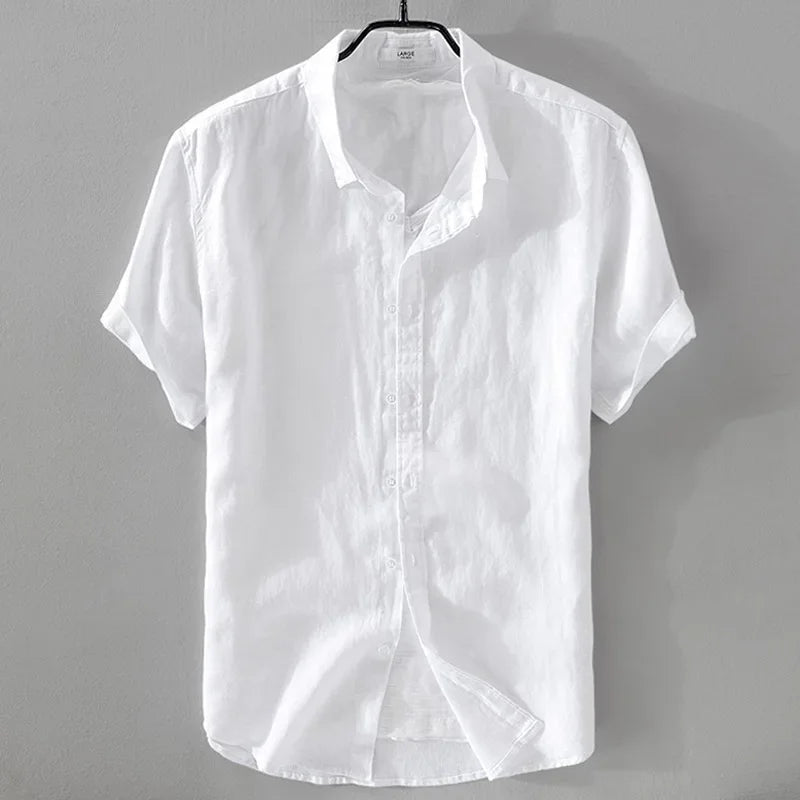 Men’s Casual Pure Linen Shirt