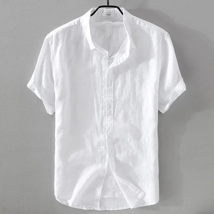 Men’s Casual Pure Linen Shirt