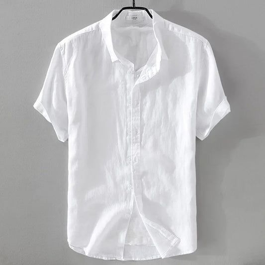 Men’s Casual Pure Linen Shirt