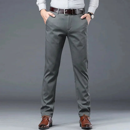 Men's Casual Straight-Leg Trousers – Comfort and Versatility