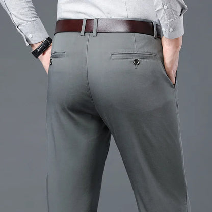 Men's Casual Straight-Leg Trousers – Comfort and Versatility