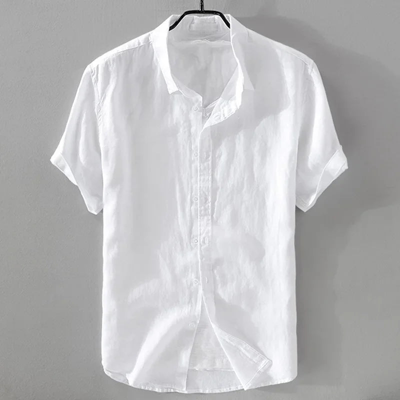 Men’s Casual Pure Linen Shirt