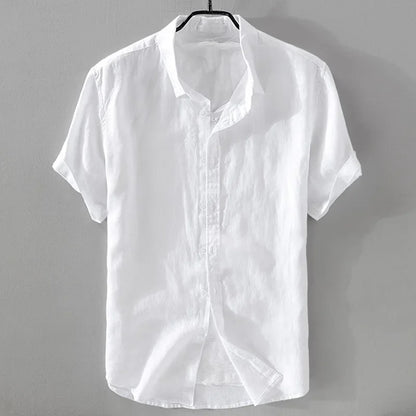 Men’s Casual Pure Linen Shirt