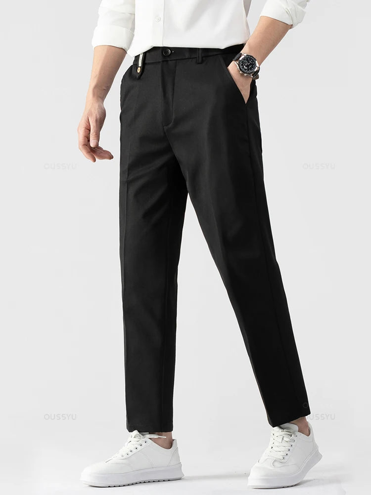 Men's Formal Trousers with Elasticated Waist