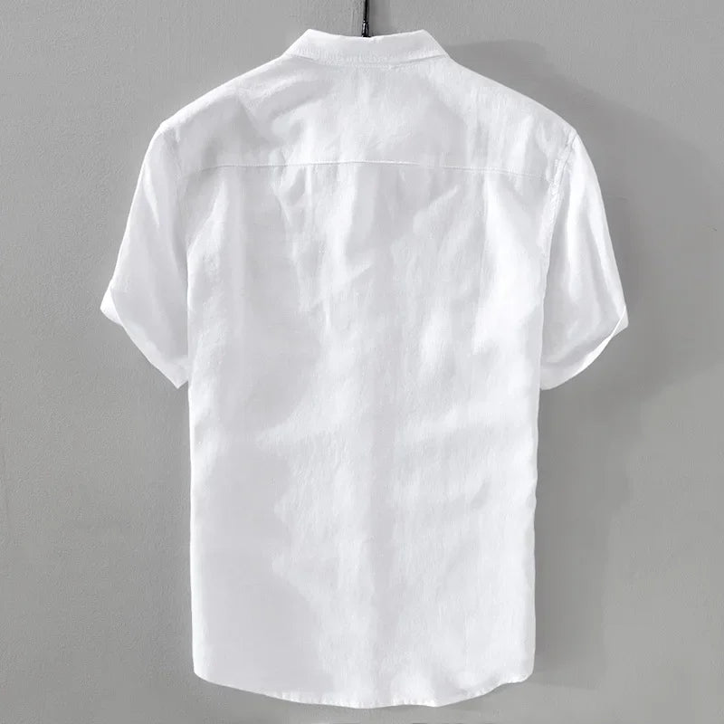 Men’s Casual Pure Linen Shirt