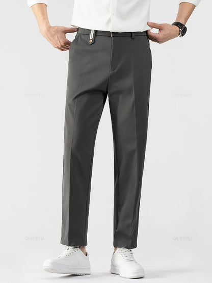 Men's Formal Trousers with Elasticated Waist