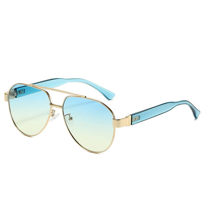 Vintage Double Bridge Pilot Sunglasses