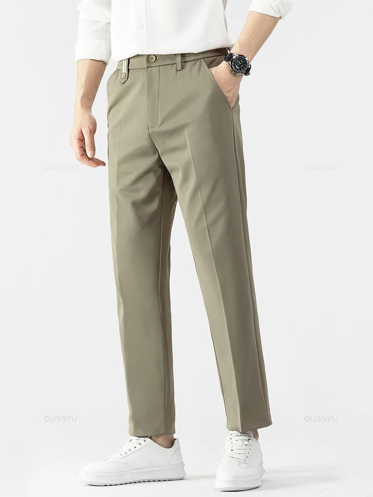 Men's Formal Trousers with Elasticated Waist
