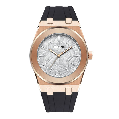 Classic Men's Casual Quartz Watch - Waterproof with Silicone Strap