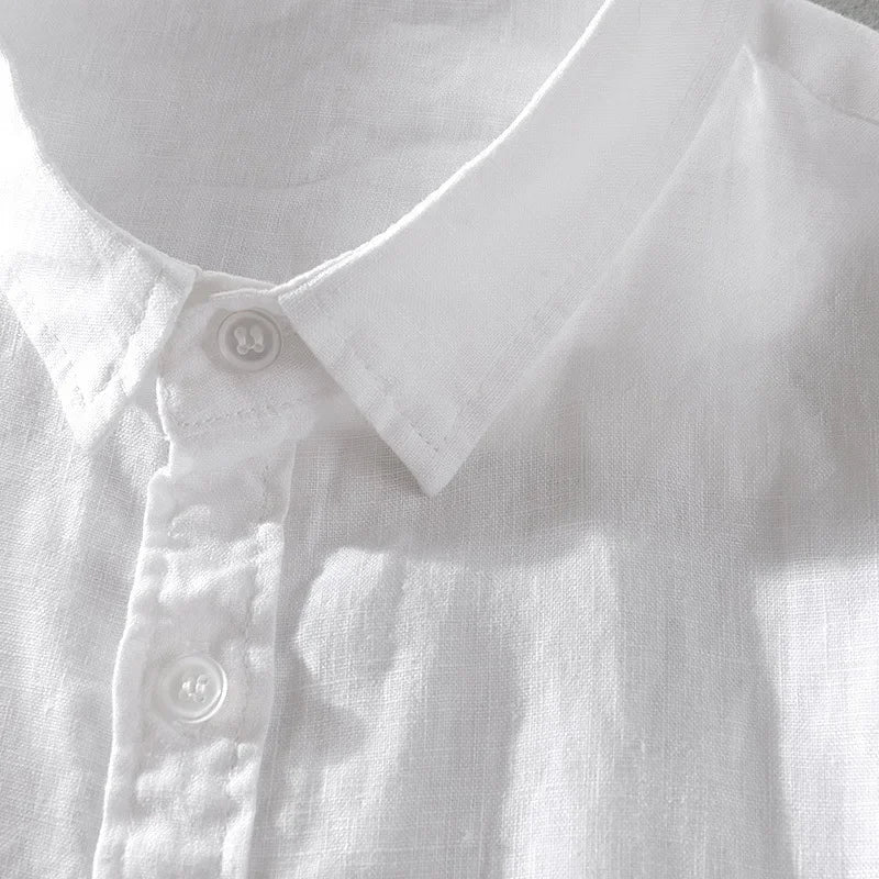 Men’s Casual Pure Linen Shirt