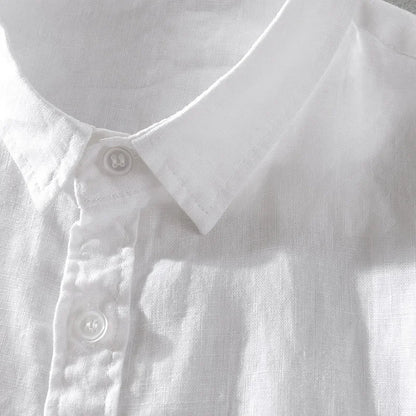 Men’s Casual Pure Linen Shirt