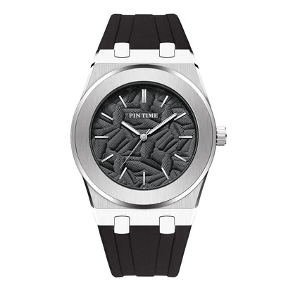 Classic Men's Casual Quartz Watch - Waterproof with Silicone Strap