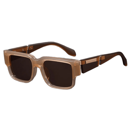 Men's Punk Style Sunglasses – Rectangular, Thick Frame